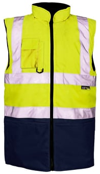 Picture of Supertouch Hi Vis 2 Tone Bodywarmer Yellow/Navy - ST-SHV-10141