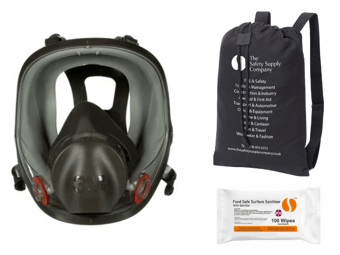 picture of 3M - Class 1 - 6000 Series - Large - TSSC Kit Bundle - Includes Black Bag & Wipes - [IH-KIT6900]
