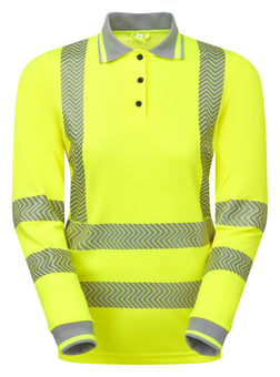 picture of Pulsar Life Ladies Short Sleeve Polo Shirt Yellow - PR-LFE975-NB-YEL