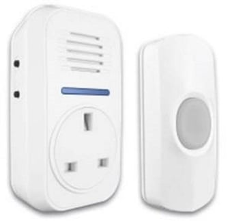 picture of Plug Through Door Chime with Bell Push - [UM-66729] - (DISC-X)