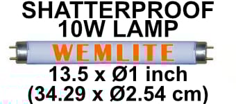 picture of Wemlite - 10 Watts Lamp For Fly Killers - BL368 - Shatter Resistant - [BP-LS10WS-W]