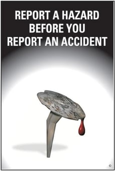 picture of Report A Hazard Before You Report An Accident Poster - 525 x 775Hmm - Encapsulated Paper - [AS-POS12]