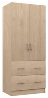 picture of One Call Elemental 2 Door Combi Robe With Silver Handles - [OCF-ONE-LMN-2DC]