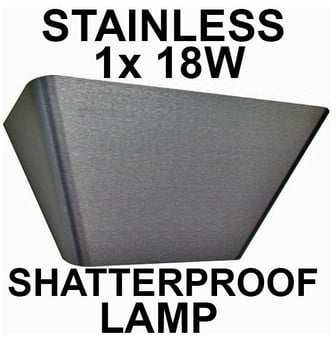 picture of Insect-a-clear Wall-Fly Stainless Shatter Resistant Lamp - [BP-FGW1SS]