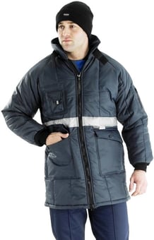 picture of Beeswift Coldstar Freezer Navyy Blue Jacket - 3M Thinsulate Lining - BE-CCFJN - (NICE)