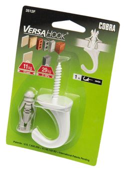 Picture of Cobra VersaHook White Large All-Purpose Hanger Single Pack - [MX-3512F]