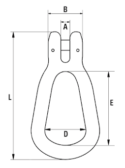 picture of GT Cobra Grade 80 Clevis Reevable Egg Link - For Chain 7/8mm Dia. - [GT-G80REL8]