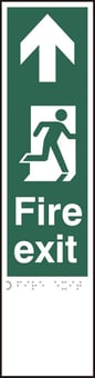 Picture of Spectrum Fire Exit Man Right Arrow Up - Taktyle 75 x 300mm - SCXO-CI-TK5050BSI