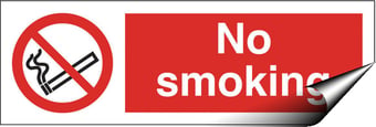 Picture of No Smoking Sign LARGE - 600 X 200Hmm - Self Adhesive Vinyl - [AS-PR2-SAV]