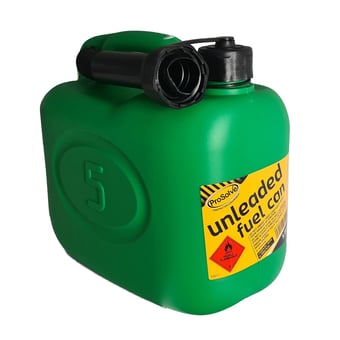 Picture of Prosolve Unleaded Plastic Petrol Fuel Can - 5L Green - [PV-PVPFC5]