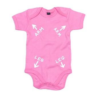 picture of Arm Leg Baby Bodysuit Bubble Gum Pink - PRS-KB000001