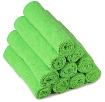 Picture of Standard Microfibre Cloths - Green - Box Deal 25 x 10 - [IH-MCS-SMFCGREEN] - (LP)