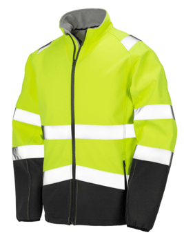 Picture of Result Hi-Vis Printable Softshell Jacket - Yellow/Black - [BT-R450X-YB]
