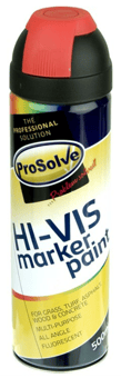 picture of Prosolve Hi-Vis Marker Paint Aerosol 500ml Fluorescent Red - [PV-PVHIVISFRA]