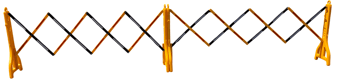 Picture of Heavy Duty 5 Meter Expandable Yellow Safety Barrier System - [IH-SHU-E-EB-16-KIT-5M]