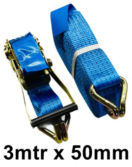 picture of Ratchet Lashing 5000kg BF With Claw Hook Ends - 3mtr x 50mm - [DMC-RCL001]