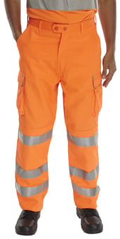 picture of Beeswift Hi-vis Rail Spec Trousers Orange - Short Leg - BE-RST-SL