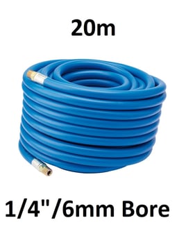 picture of Air Line Hose with 1/4" BSP Fittings - 1/4"/6mm Bore - 20m - [DO-38298]