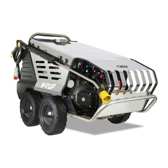 picture of V-TUF RAPID-VSC - Hot Water Stainless Industrial Mobile Pressure Washer - 2200psi 150Bar 10L/min - [VT- RAPIDVSC415V] - (LP)