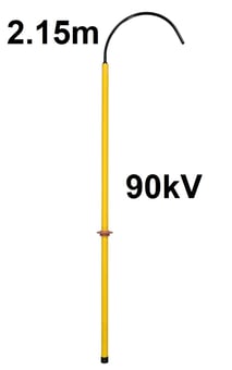 picture of Safety Insulated Rescue Stick - 2.15m - Rated to 90kV - Wall Mounted Fixings Included - [RS-RCS90]