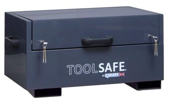 picture of ToolSafe Site Security Box - 400H x 850W x 500D mm - With Fork Pockets - [QM-STC408550KFX]