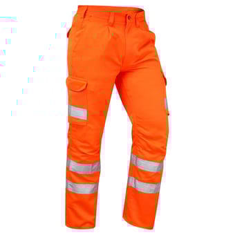 picture of Orange Hi-Vis Bideford Poly-Cotton Cargo Trouser Regular Leg - ABT-HOR-30