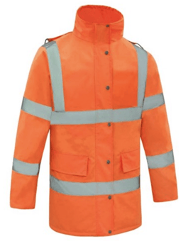 picture of Aqua Orange Hi Vis Site Exec Waterproof Jacket - FU-JK003