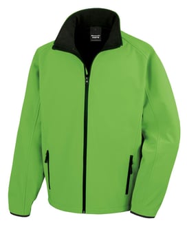 Picture of Result Core Men's Vivid Green/Black Printable Softshell Jacket - BT-R231M-VGRN/BLK