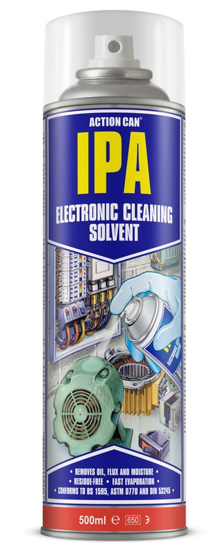 picture of Aerosol - IPA Isopropyl Alcohol Solvent Cleaner - Pack of 3 - 500ml - [AT-1976X3]