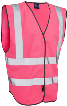 picture of Hi Vis PINK Coloured Waistcoat - For Corporate Wear Only - LE-W05-PK
