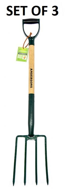Andersons Carbon Steel Digging Fork - Set of 3 - [CI-GA125L]
