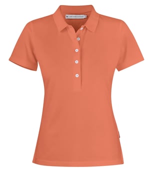 picture of James Harvest Ladies Sunset Pique Polo - Orange Vintage - BT-HAR2125034-H308