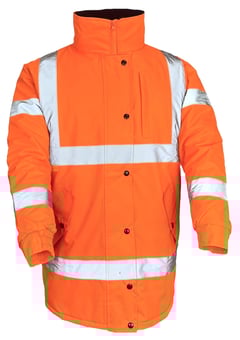 picture of Hi Vis Orange Padded Parka Jacket - BI-233 - (DISC-W)