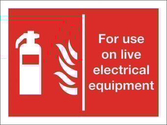 picture of For Use on Live Electrical Equipment Sign - 200 X 150Hmm - Rigid Plastic - [AS-FI44-RP]