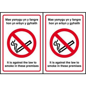Picture of Spectrum No Smoking English/Welsh Double sided - D/S SAV 160 x 230mm - SCXO-CI-11924