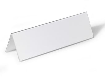 Picture of Durable - Table Place Name Holders - 105x297mm - Transparent - Pack of 25 - [DL-805319]
