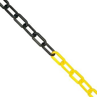 Picture of JSP - Black/Yellow 6MM Thick Chain - 25m Long - For Post and Chain System - [JS-HDC000-265-300]