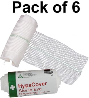 picture of Premium Sterile Eye Pad - Pack of 6 Individually Wrapped Bandages - [SA-D7889PK6]