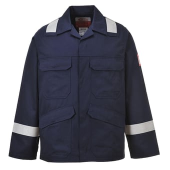 picture of Portwest - Navy Blue Bizflame Plus Jacket - PW-FR25NAR