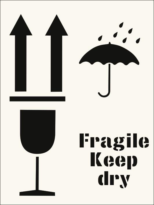 picture of Fragile Keep Dry Stencil (600 x 800mm) - SCXO-CI-9564G