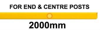 picture of Black Bull Flex Impact Protection System HYBRID - Lateral Rail 2,000mmL - Yellow - For End & Centre Posts - [MV-203.21.049]