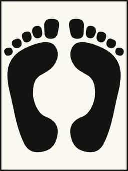 picture of Feet Stencil (400 x 600mm) - SCXO-CI-9543J