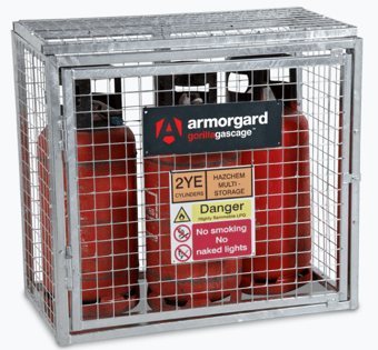 picture of Armorgard Gorilla Gas Bottle Cage GGC1 - External Dimensions 1012mm x 563mm x 931mm - Weight - 40KG - Galvanised Steel [AG-GGC1]