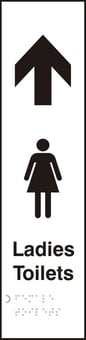 Picture of Spectrum Ladies Toilets Arrow Up - Taktyle 75 x 300mm - SCXO-CI-TK5100BSI