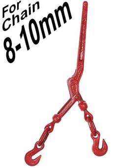 Picture of Drop Forged Standard Lever Type Loadbinder with Hooks - For Chain: 8 - 10mm Dia - Lashing Capacity: 2.45t - Proof Load: 4.9t - [GT-LBDF810]