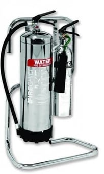 Picture of Double Chrome Extinguisher Stand - [HS-107-1008]