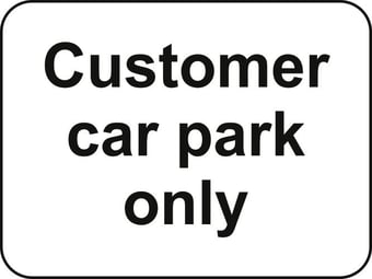picture of Spectrum 00 x 450mm Dibond ‘Customer Car Park Only’ Road Sign - Without Channel – [SCXO-CI-13118-1]