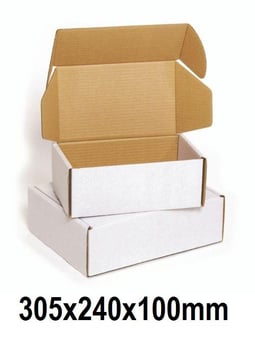 picture of Mottled White Postal Box -  305x240x100mm - Single - [AK-56818]