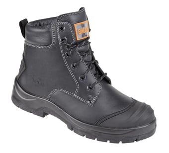 picture of Unbreakable - Trench-Pro Black Ankle Safety Boot with Rhino Ridge Bump Cap & Kick Plate - BR-8103