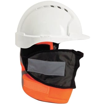 picture of JSP - Thermal Helmet Warmer - Orange Hi-Vis Full Head & Face Comforter - [JS-AHV380-001-800]
